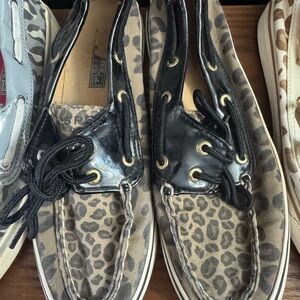 Sperry Leopard Print Boat Shoes